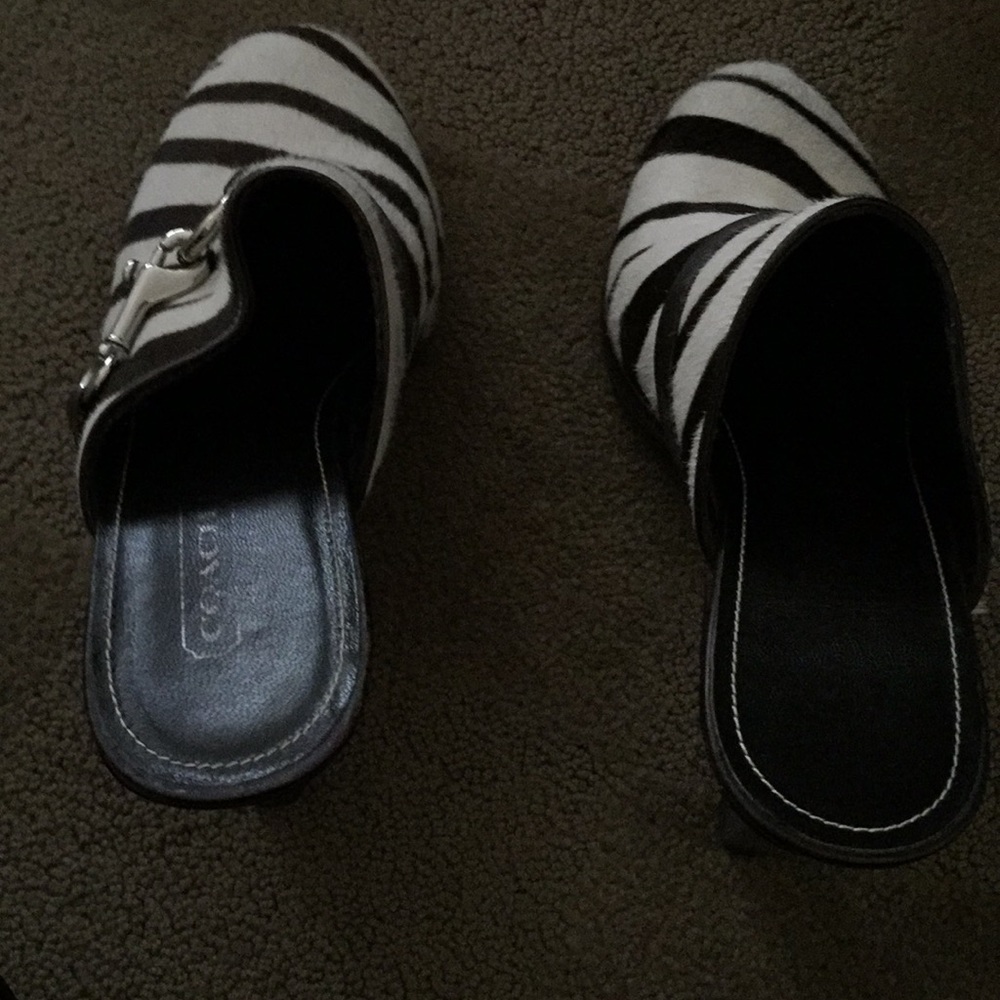 Coach animal hair mule